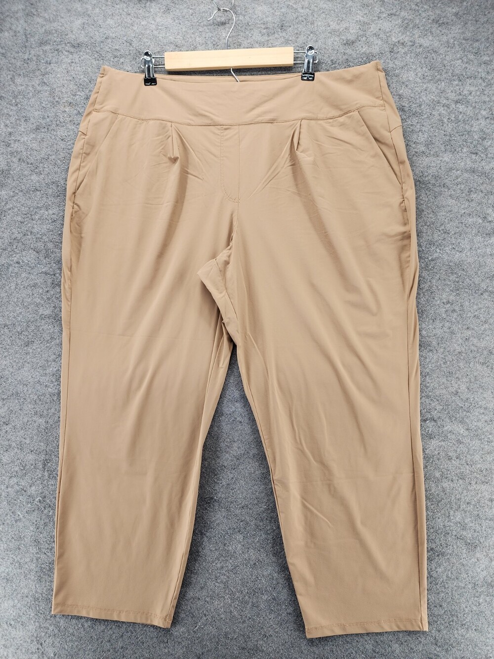 Express Pants Womens XL Pull On Cropped Khaki